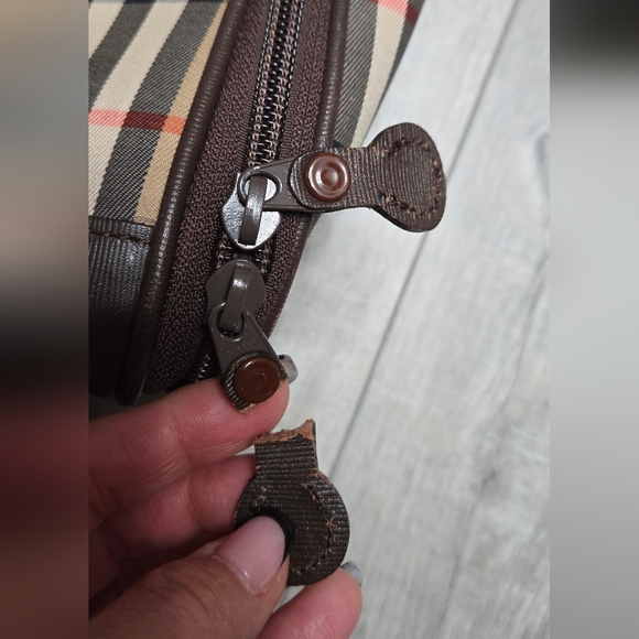 Burberry Plaid Leather Trimmed Luggage - Picture 10 of 10